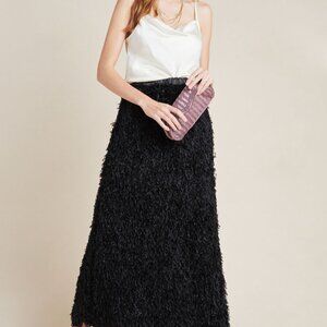 Anthropologie Chantal Feathered Maxi
